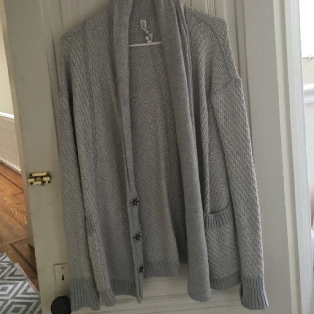 Lululemon grey knit cardigan